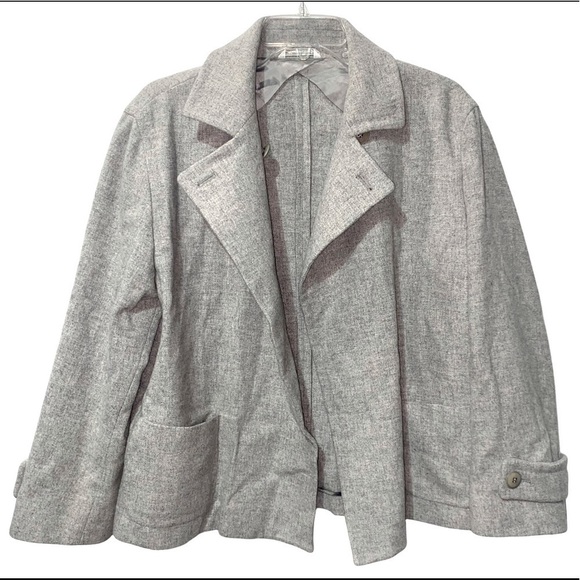 MAXMARA Wool Two Button Coat Made in Italy Size 14 XL - Picture 5 of 10